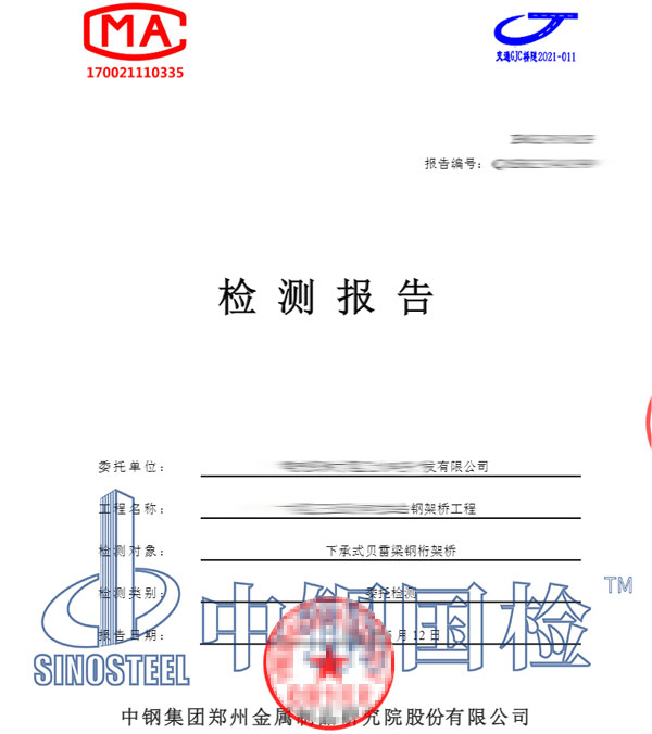 鋼架橋檢測(cè)報(bào)告