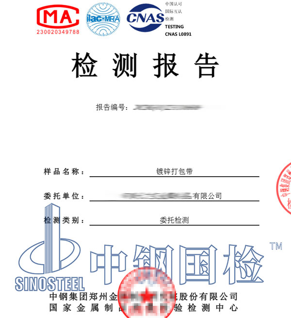 打包帶檢測(cè)報(bào)告