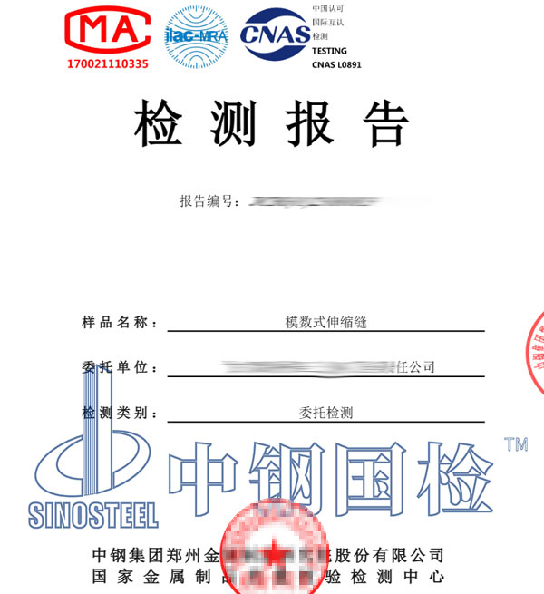 模數(shù)式伸縮縫檢測報(bào)告